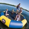 inflatable trampoline with net