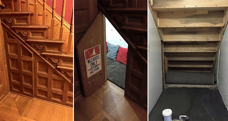 Mom Turns Cupboard Under The Stairs Into Awesome Harry Potter-Themed