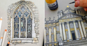 Self Taught Artist Demi Lang Creates Detailed Drawings Of Buildings