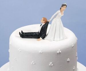 Reluctant Groom Cake Topper