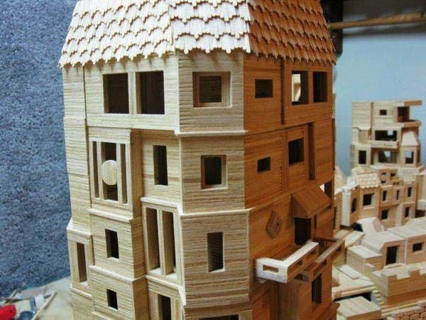 building with toothpicks