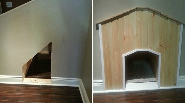 Turn Your Under Stairs Storage Area Into An Awesome Bed For Dogs