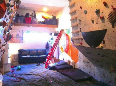 Rock Climbing Family Build Their Very Own Indoor Rock Climbing Wall For ...