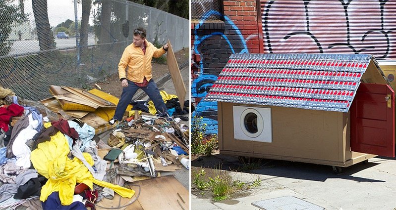 Artist Turns Trash Into Shelter For People In Need