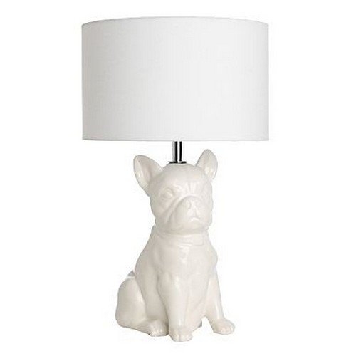 white dog lamp