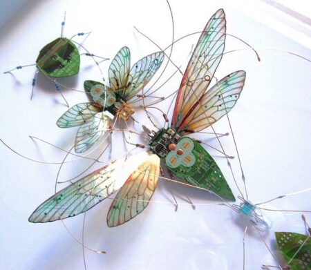 Awesome Winged Insects Made Out Of Computer Circuit Boards And Old ...