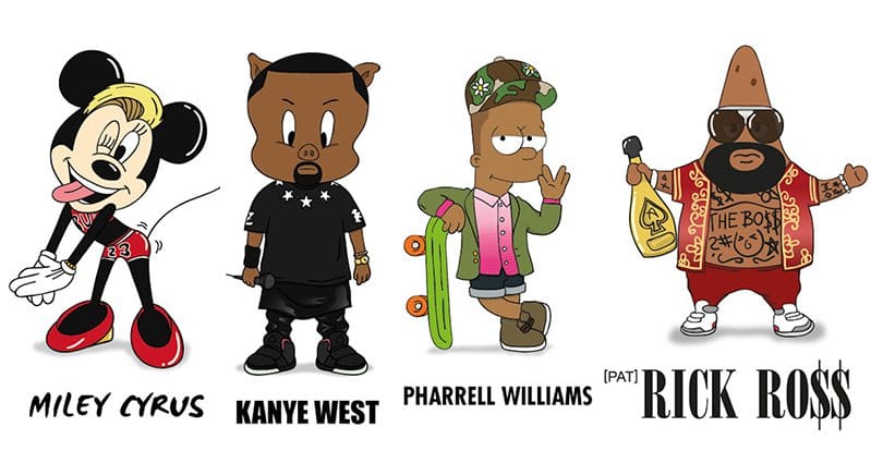 Pop And Rap Stars Get A Cartoon Character Makeover With