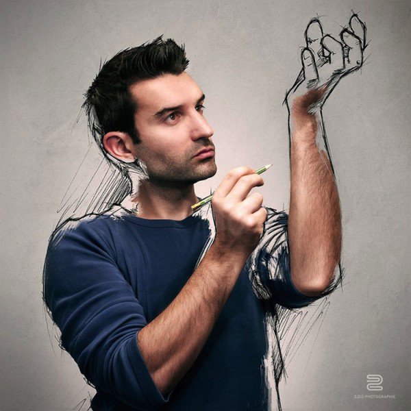 Artist Sebastien Del Grosso Combines Sketch With Photography And The ...