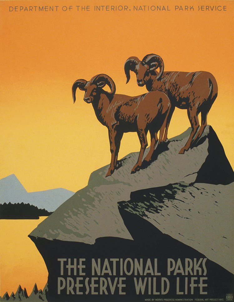vintage travel posters national parks