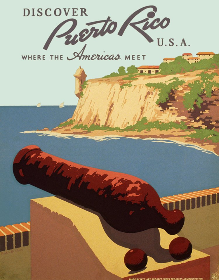 vintage travel posters puerto rico