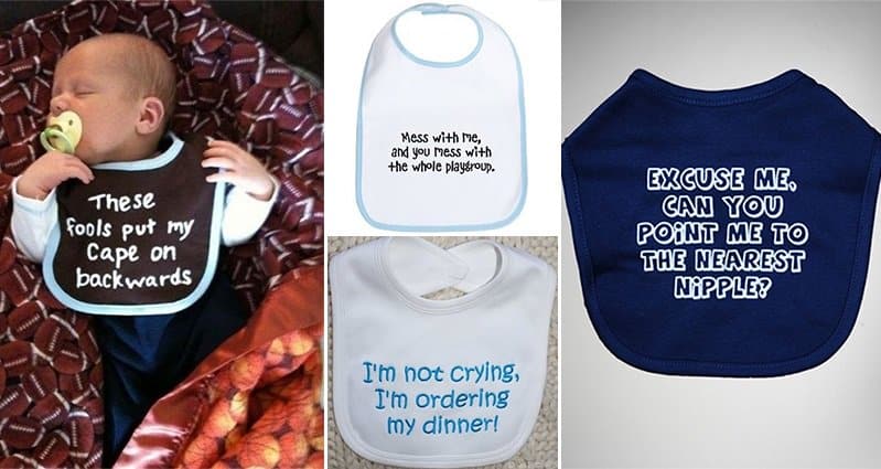 10 Hilarious Baby Bibs That Will Make Your Little One Stand Out