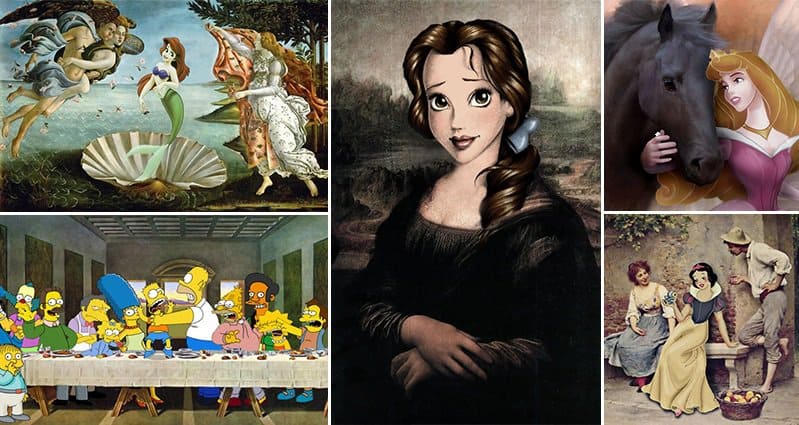 Artist Reimagines 21 Famous Paintings With Disney Characters