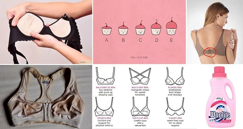 Vetor de Women's underwear. Wrong bra. Mistakes when choosing a bra. do  Stock