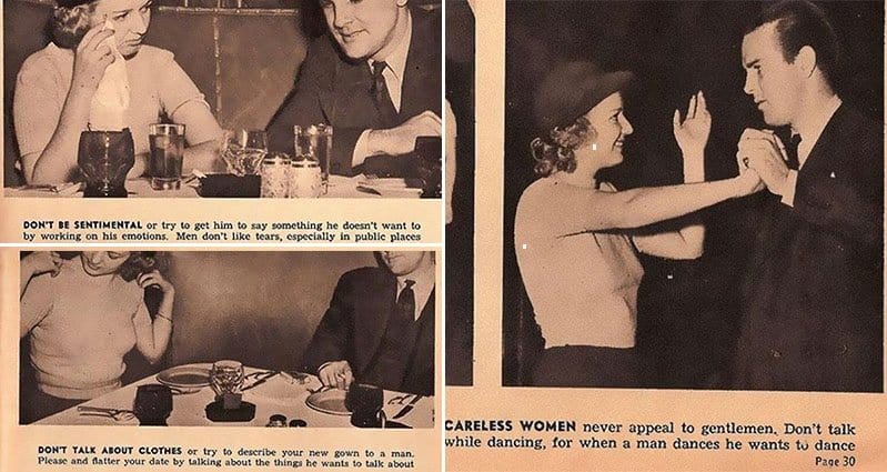 11 Hilarious Dating Tips For Women From Back In 1938