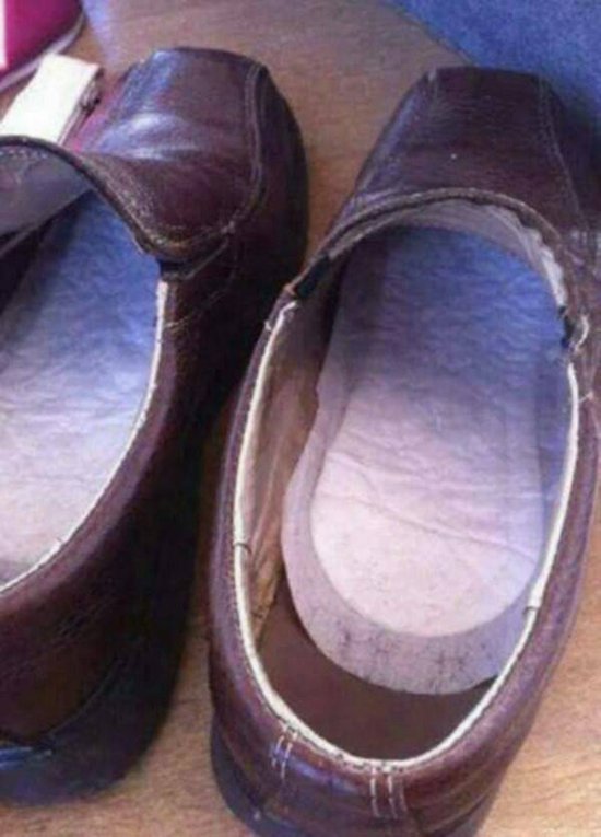sanitary pads in shoes