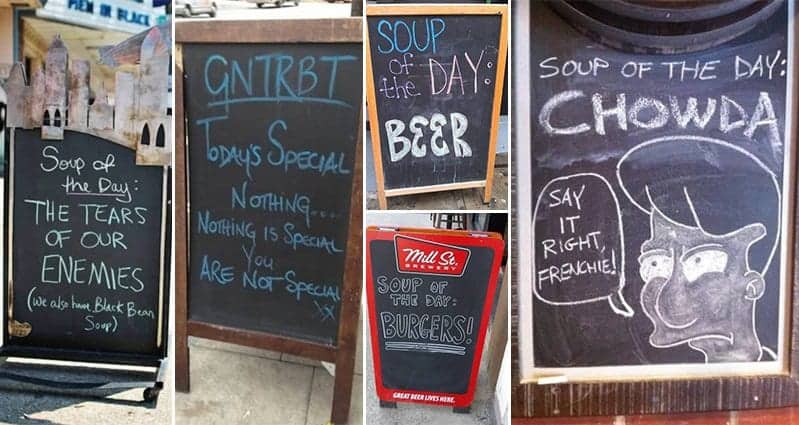 10 Of The Most Bizarre 'Soup Of The Day' Signs