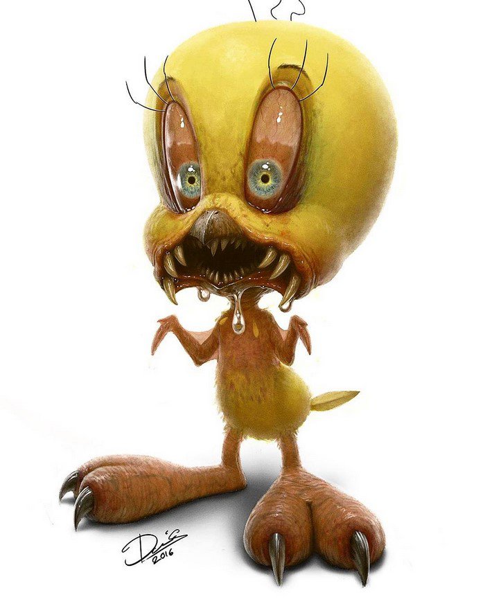 11 Beloved Cartoon Characters Turned Into Terrifying Monsters