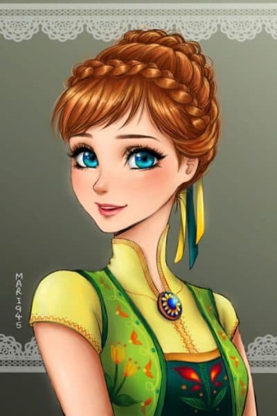 14 Female Disney Characters Drawn In Anime Style