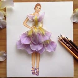 14 Incredible Sketches Showing Gorgeous Dresses Made From Everyday ...