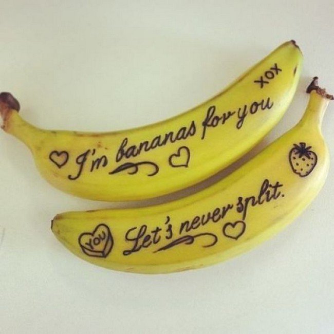 funny love notes banana split