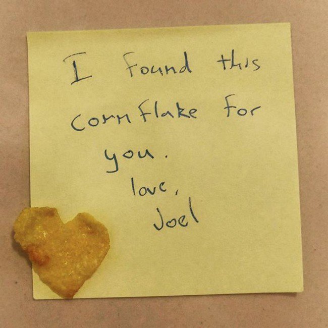 funny love notes cornflake gift