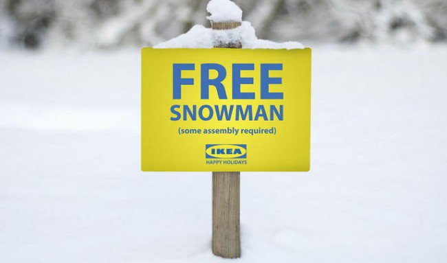 ikea jokes free snowman