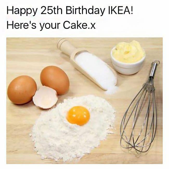 happy birthday ikea heres your cake