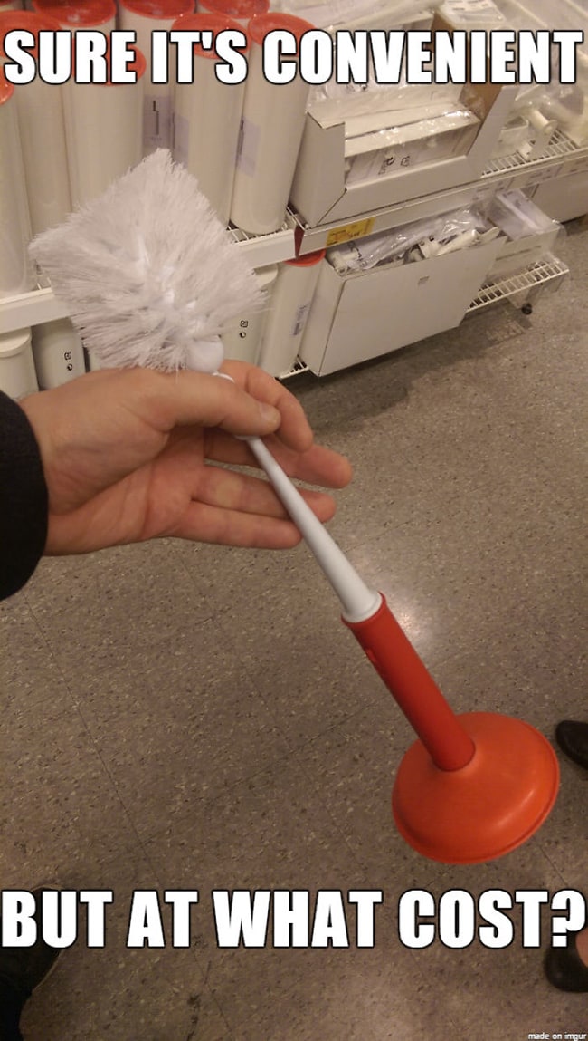 pluger and toilet brush in one