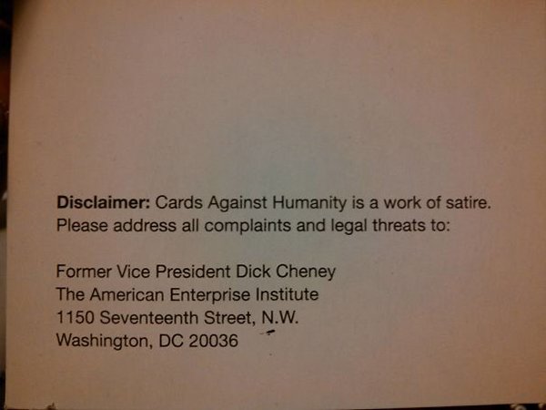funny product instructions cards against humanity satire