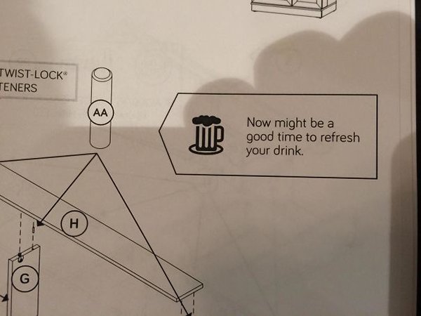funny product instructions refresh your drink