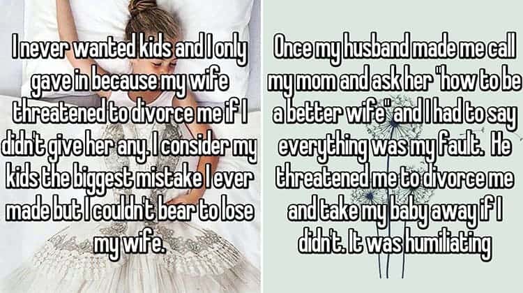 Married People Reveal The Times They Were Threatened With Divorce