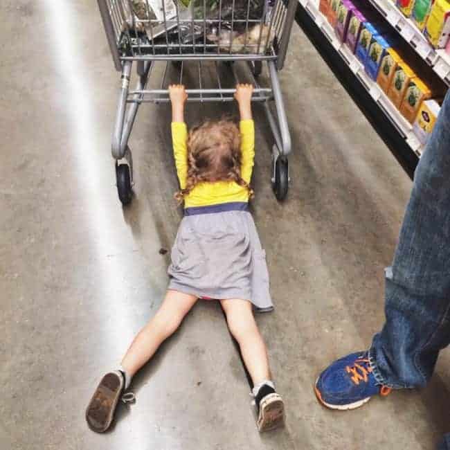The Joys Of Shopping With Kids dragging across floor