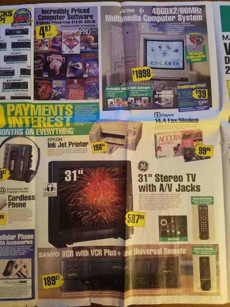 Best Buy Flyer From 1994 Show The Hottest Technology From Days Gone By