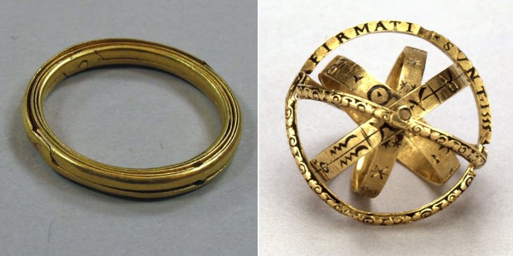 University Trendz Unisex Brass Vintage Astronomical Sphere Ball Ring  Foldable Cosmic Finger Rings (Gold) : Amazon.in: Fashion