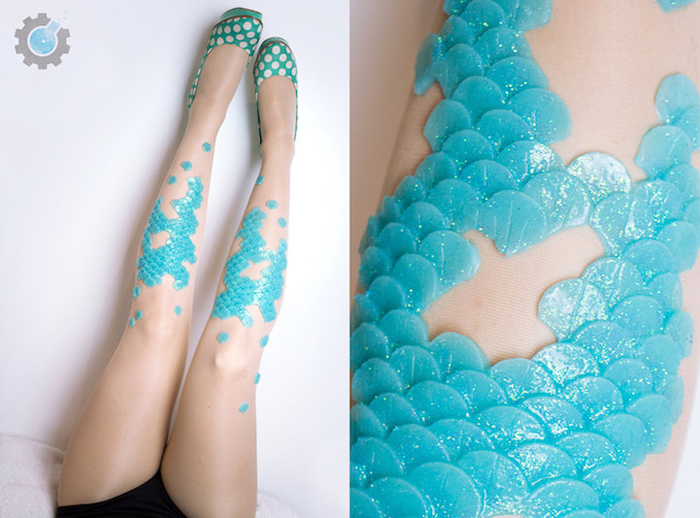 Daniel Struzyna Creates Beautiful Mermaid Tights With Colorful Scales