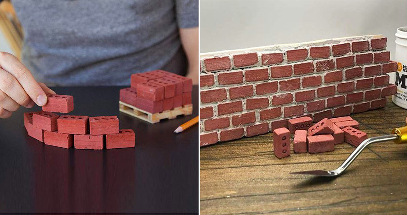 Miniature Cement Bricks And Mortar Allow You To Build Yourself A Mini Wall