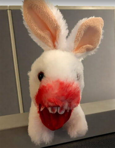 monty python stuffed killer rabbit