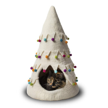 This Christmas Tree Doubles As A Mini Cave Hideaway For Your Pets