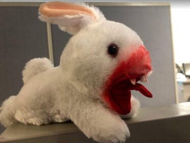 monty python stuffed killer rabbit