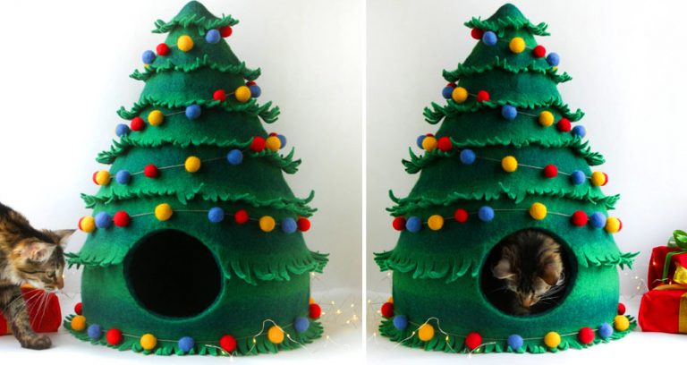 Christmas Tree Beds Exist And Your Cat Will Love It