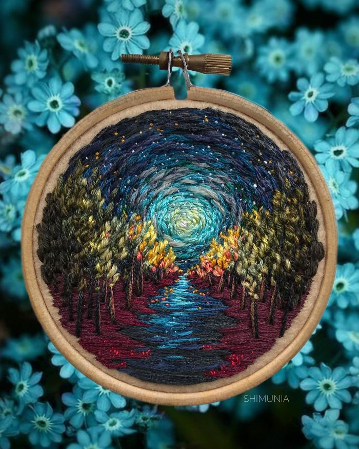 Artist Vera Shimunia Pushes Embroidery To The Maximum By Making It Look  Like Mini Paintings