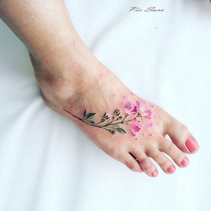 Toe tattoos to cover corns