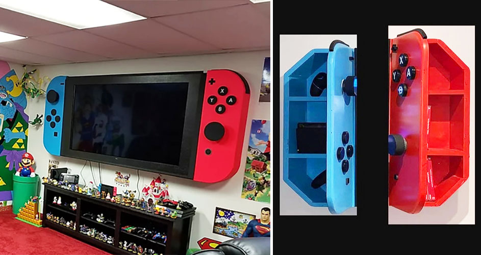 mount nintendo switch to wall