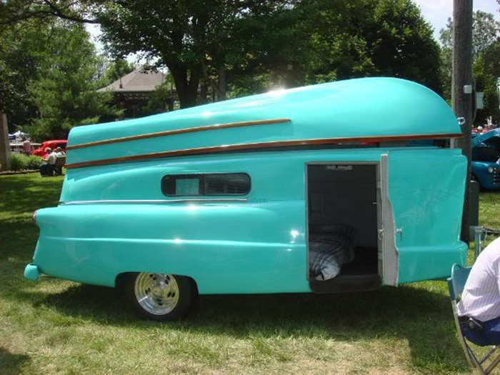 These Stylish Retro Campers Have Detachable Row Boats That Double As Roofs