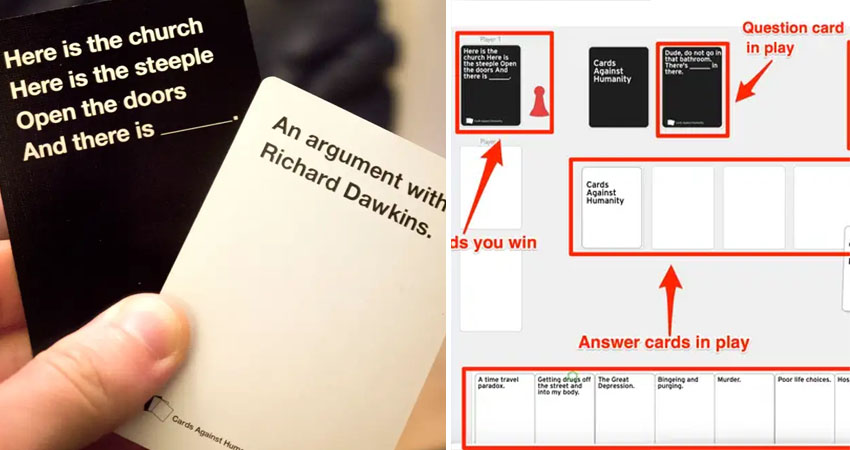 Play Cards Against Humanity online thanks to Playingcards.io