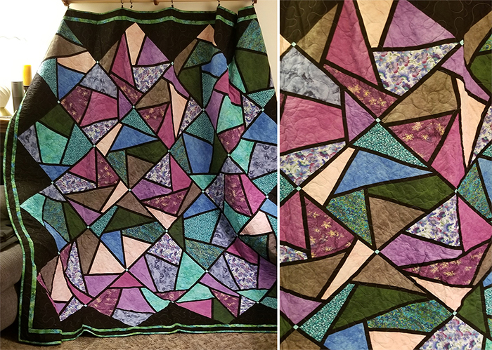 People Have Been Making Colorful Stained Glass Quilts For Sale And They Look Beautiful