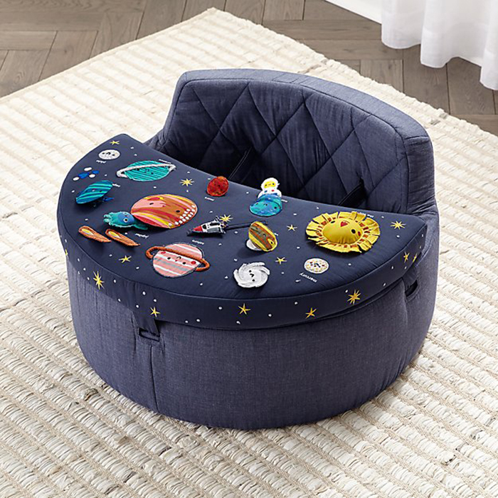 space-inspired baby activity chair