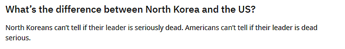 funny jokes north korea vs usa