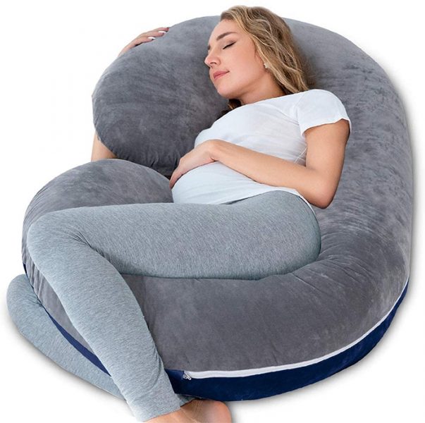 c shaped pregnancy pillow