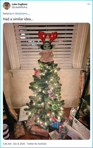 People Are Using Baby Yoda As A Christmas Tree Topper